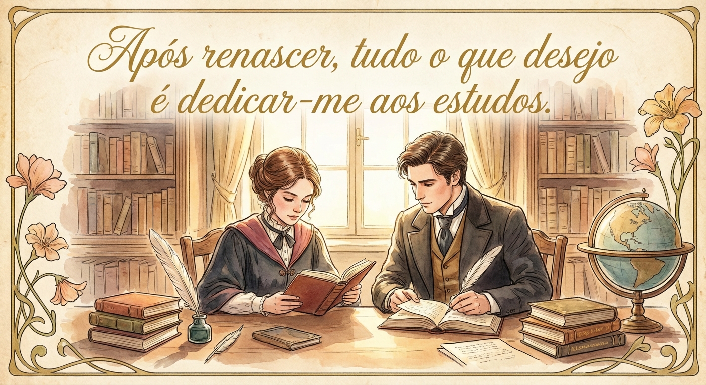 Após renascer, tudo o que desejo é dedicar-me aos estudos.